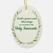 Heilige Unschuldige verkünden Gottes Frieden und S Keramik Ornament (Hinten)