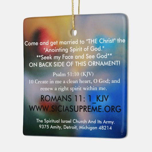 HEILIGE VERZIERUNG - GESEGNET UND VOM GOTT KERAMIKORNAMENT (Links)