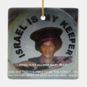 HEILIGE VERZIERUNG - GESEGNET UND VOM GOTT KERAMIKORNAMENT (Rückseite)