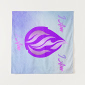 Heilige Violette Flamme - I Am Wandteppich (Vorderseite (Horizontal))