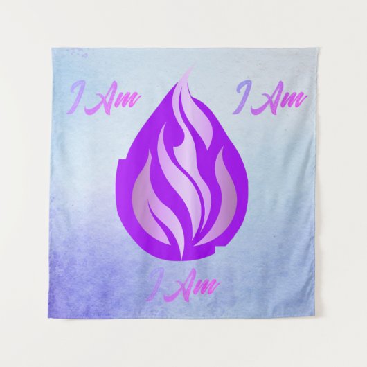 Heilige Violette Flamme - I Am Wandteppich (Vorderseite)