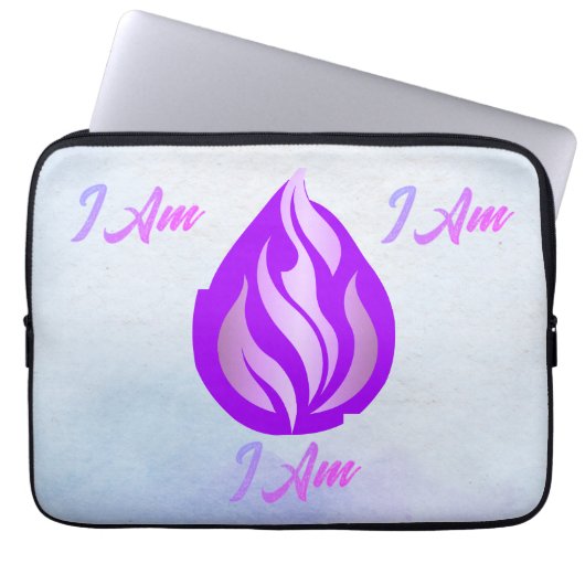 Heilige Violette Flamme - Ich Bin Laptopschutzhülle (Vorderseite)