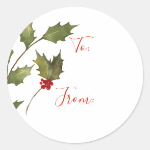 Heilige Wasserfarbenzweigung von Tag zu Tag Runder Aufkleber