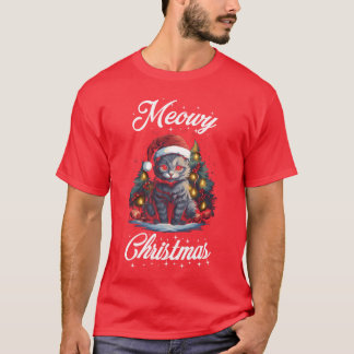 Heilige Weihnachten ein felines Geschenk für Weihn T-Shirt