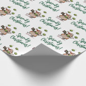 Heilige Weihnachten! Guinea Pig Juggling Sprouts Geschenkpapier (Ecke)