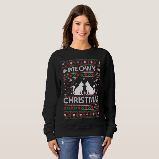 Heilige Weihnachten hässlichen Weihnachtspulli mit Sweatshirt (Vorne ganz)