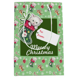 Heilige Weihnachten in Grün Mittlere Geschenktüte