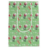 Heilige Weihnachten in Grün Mittlere Geschenktüte (Rückseite)