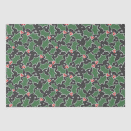 Heilige Weihnachten in Schwarz und Grün Seidenpapier