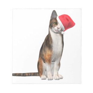 Heilige Weihnachten mit einer spielerischen Katze Notizblock