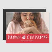 Heilige Weihnachten mit Foto | Funny Cat Christmas Magnetkarte (Vorne/Hinten)