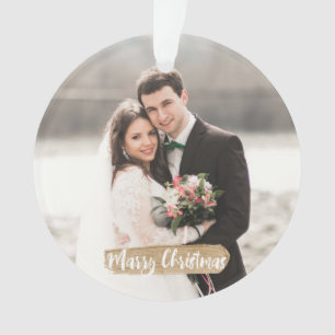 Heilige Weihnachten Neuvermählte Ornament Gold