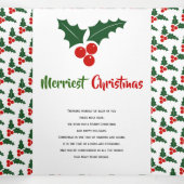 Heilige Weihnachtsbeere Weihnachten Foto Dreifach Gefaltete Urlaubskarte (Innenseite Mitte)