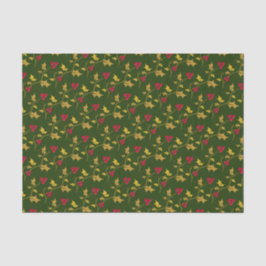 Heilige Weihnachtsbeeren und rote Beeren, goldene  Seidenpapier