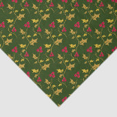 Heilige Weihnachtsbeeren und rote Beeren, goldene  Seidenpapier (Ausschnitt)