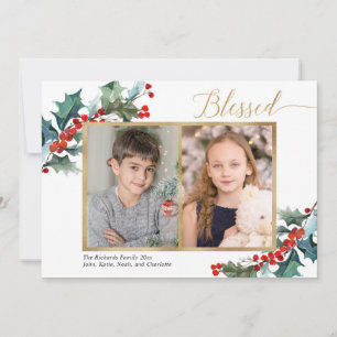 Heilige Weihnachtsberge Gold zwei Fotokarten