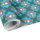 Heilige Weihnachtsbriefe: Blau Geschenkpapier (Rolleneckpunkt)