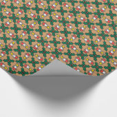 Heilige Weihnachtsbrille und Kerzen: Goldener Effe Geschenkpapier (Ecke)