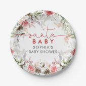 Heilige Weihnachtsdusche Blume Pappteller (Vorderseite)