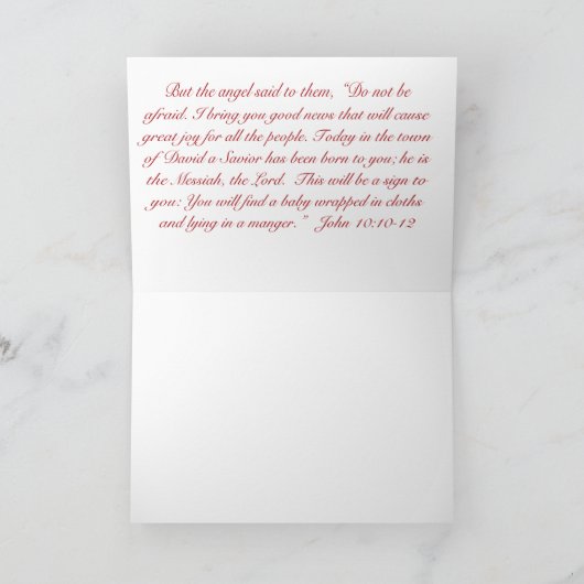 Heilige Weihnachtskarte Karte (Innenseite)