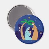 Heilige Weihnachtskrippe Christliche Religiöse Magnet (Vorderseite/Rückseite)