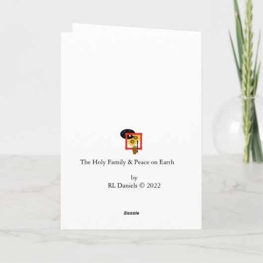 Heilige Weihnachtskrippe mit Jesus Weihnachtskarte (Rückseite)