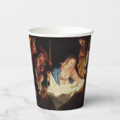 Heilige Weihnachtskrippen Pappbecher (Rückseite)