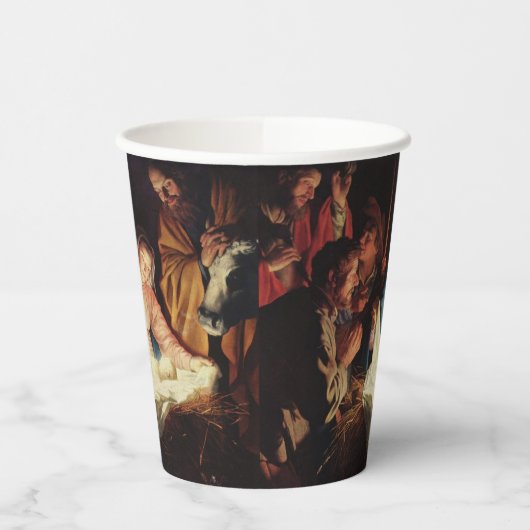 Heilige Weihnachtskrippen Pappbecher (Links)