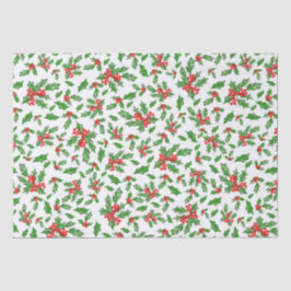 Heilige Weihnachtslieder und Beeren, rot und grün Seidenpapier