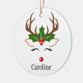 Heilige Weihnachtsmaus Keramik Ornament (Links)