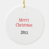 Heilige Weihnachtsmaus Keramik Ornament (Hinten)