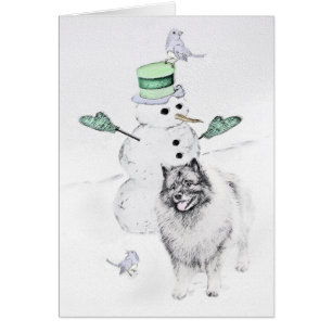 Heilige Weihnachtszeit Snowman Malerei Hund Kunst
