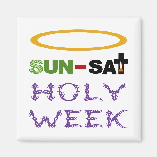 Heilige Woche (Palm Sonntag bis Heiliger Donnersta Magnet (Vorne)