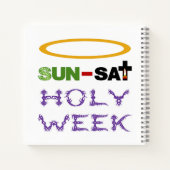 Heilige Woche (Palm Sonntag bis Heiliger Donnersta Notizblock (Rückseite)