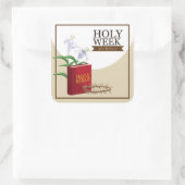 Heilige Woche Quadratischer Aufkleber (Tasche)