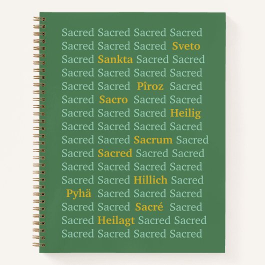 Heilige Worte Notizblock (Vorderseite)