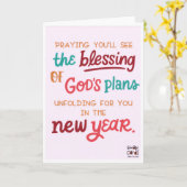 Heilige Wünsche Neujahrskarte Karte (Gelbe Blume)