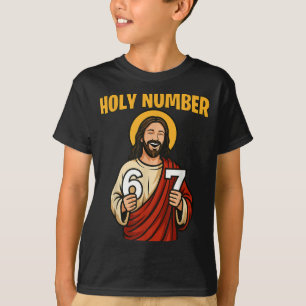 Heilige Zahl 67 Christlich 6 7 Meme Männer Frauen T-Shirt