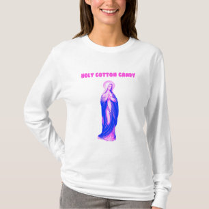 Heilige Zuckerwatte Jungfrau Maria Rosa und Blau T-Shirt