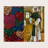 Heiligen Martin von Porres Andachtskarte (Außenseite Aufgefaltet)