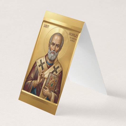 Heiligen Nikolaus Gebetskarte Visitenkarten (Vorderseite)