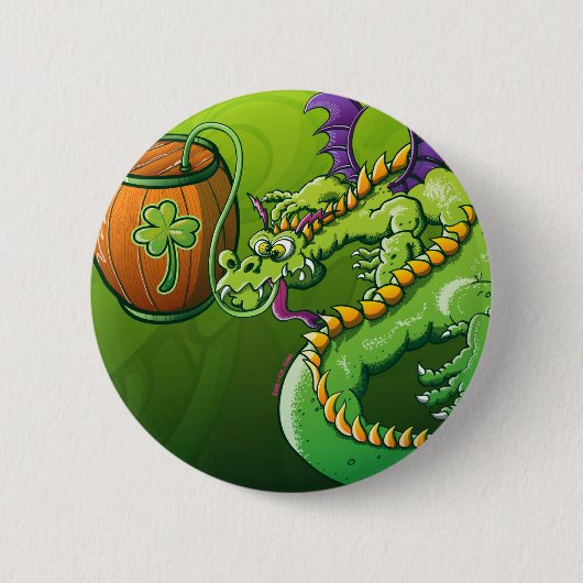 Heiligen Patrick Tagesdrache Button (Vorderseite)