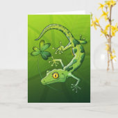 Heiligen Patrick TagesGecko Karte (Gelbe Blume)