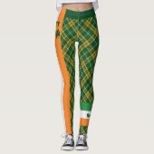 Heiligen Patrick Tagesirische Flagge Stripes Leggings (Vorderseite)