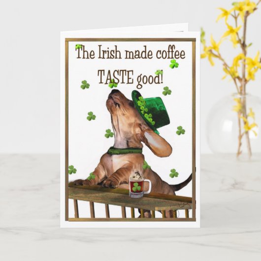Heiligen Patrick Tagesirishcoffee Karte (Gelbe Blume)