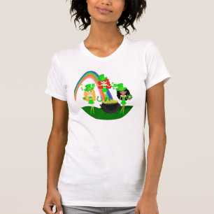 Heiligen Patrick Tagesmädchen-Kobolde T-Shirt