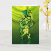 Heiligen Patrick Tagesschildkröte Karte (Gelbe Blume)