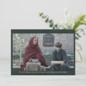 Heiligenbild | Heilige Ludmila mit Wenceslaus Einladung (Stehend Vorderseite)