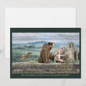 Heiligenbild | Heiliger Franziskus mit Bonaventura Einladung (Vorne/Hinten)