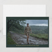 Heiligenbild | Heiliger Wenzel beim Gehen im Regen Einladung (Vorne/Hinten)